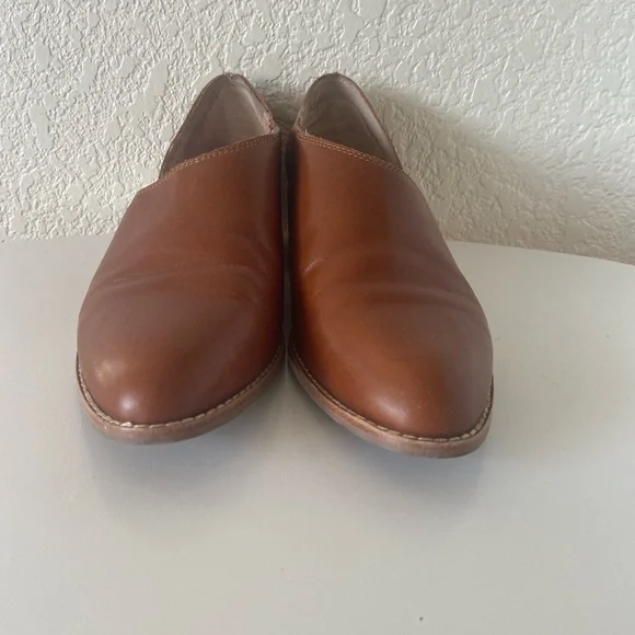 Madewell Lucy Asymmetrical in Leather English Saddle - Picture 2 of 8